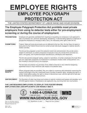 Fillable Online The Employee Polygraph Protection Act prohibits most ...