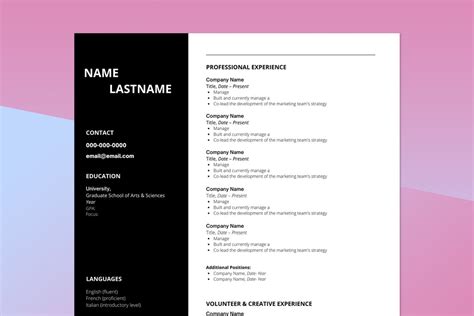 Resume Editable Template Canva Template Modern Resume Template ...