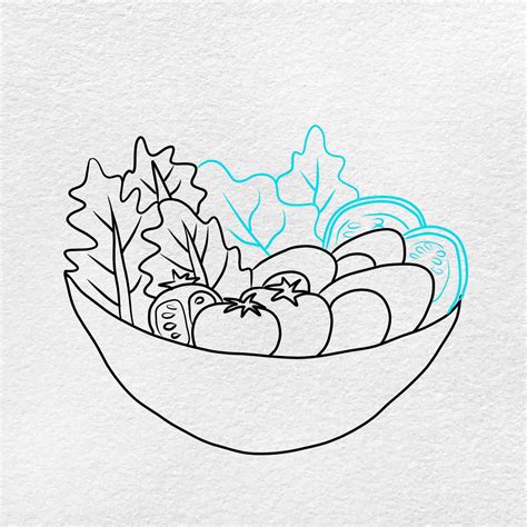 How To Draw A Salad Helloartsy