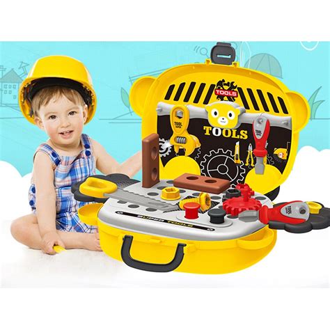 14 Pieces Pretend Play Tools Box Set Suitcase Toy For Kids Toddlers