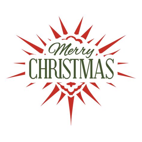 Merry Christmas Typographic Label Png And Svg Design For T Shirts