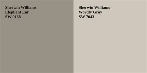 Compare Sherwin Williams Elephant Ear With Other Colors