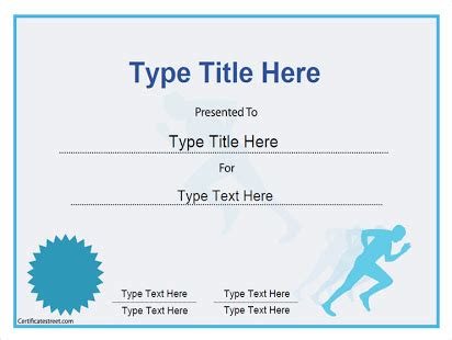 Running Certificates Templates Free Templates Example Templates