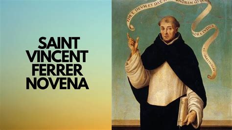 Saint Vincent Ferrer Novena Catholic Novena YouTube