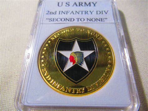 U S ARMY 2nd Infantry Division Second To None Challenge Coin EBay