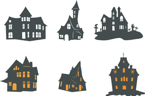 Halloween Haunted House Silhouette 27480967 Vector Art At Vecteezy