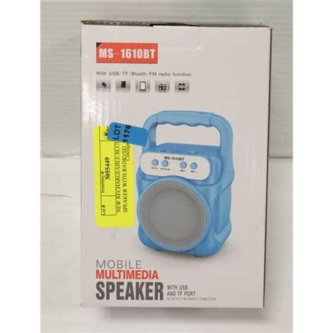 NEW RECHARGEABLE BLUETOOTH SPEAKER WITH RADIO/SD