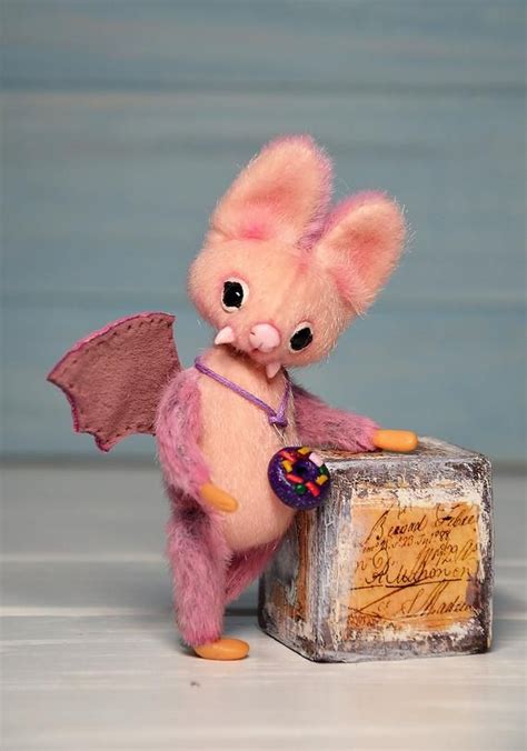 Miniature Teddy Bat 33 Inc Small Plush Bat For Blythe Dolls Mother