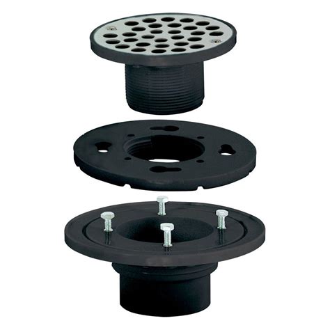 Ez Flo 2 In X 3 In Abs Low Profile Floor And Shower Drain 15342 The