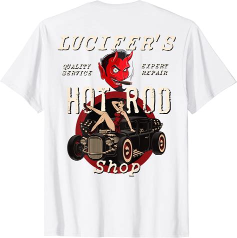 Gal Hotrods T Shirt Lucifer S Hot Rod Shop Rockabilly Pin Up Girl Ratty Rat Rod