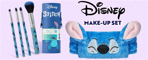 Disney Stitch Makeup Brush Set For Women Fluffy Makeup Headband