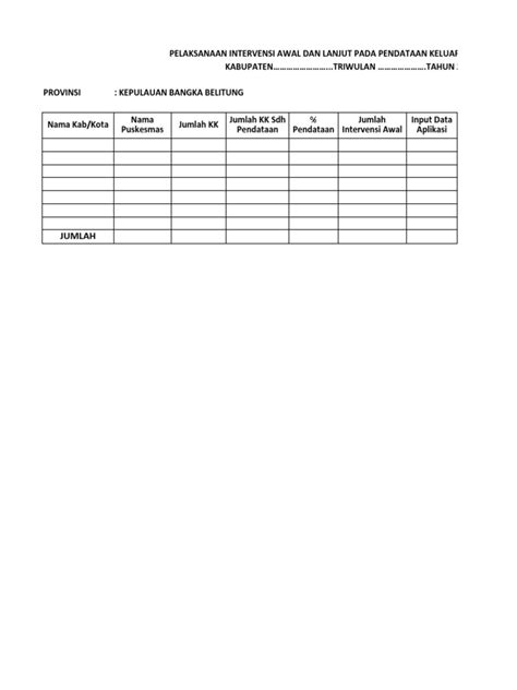 Form Intervensi Pis Pk Pdf