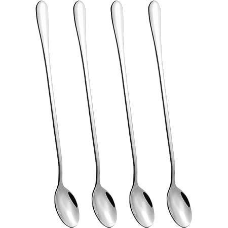 Amazon 8 Piece 9 Inch Long Handle Iced Tea Spoon Ice Cream Spoon