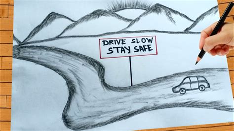 National Road Safety Week Poster Drawing Road Safety Drawing Road