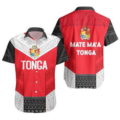 Tonga Custom Personalised Short Sleeve Shirt Mate Ma'a Tonga Ngatu Patterns