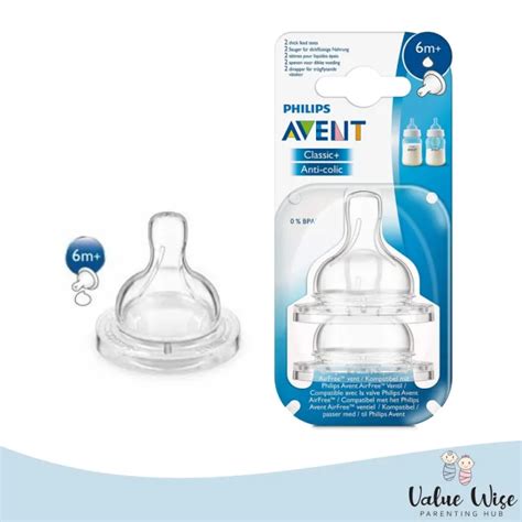 Value Wise Philips Avent Anti Colic Nipple Teats For 6m Y Cut Thick