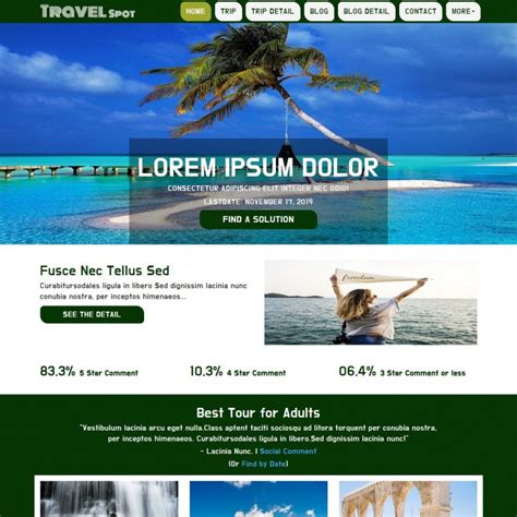 Tourist Spot Website Template