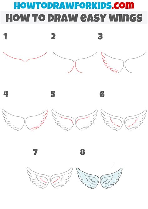 How To Draw Easy Wings Easy Drawing Tutorial For Kids