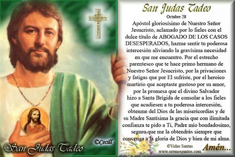 Santoral Católico ORACIONES A SAN JUDAS TADEO 28 DE OCTUBRE