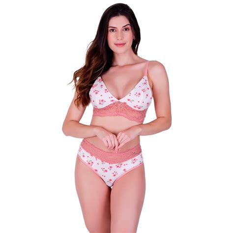 Conjunto Flor Lingerie Br Atacado Para Revenda