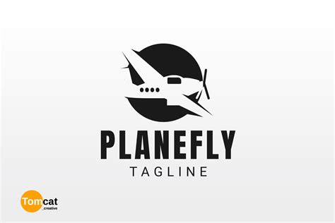 Plane Logo Design Vector Graphic by Tomcat_creative · Creative Fabrica