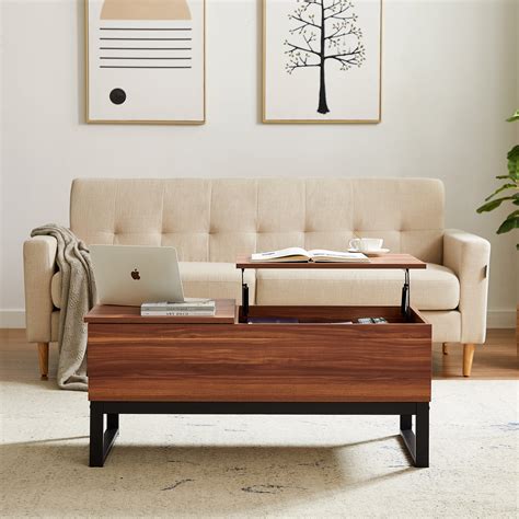 Lausatek Lift Top Coffee Table With Hidden Compartment Way Lift Top