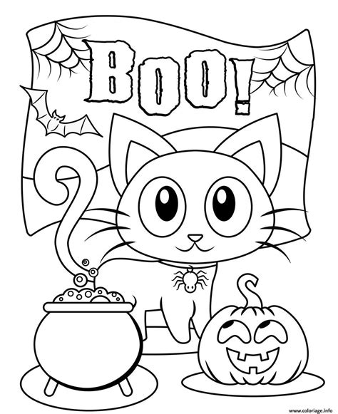 Dessin Kawaii Halloween A Colorier F