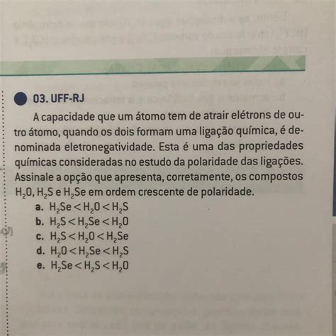 Uff Rj A Capacidade Que Um Tomo Tem De Atrair El Trons De Ou Tro