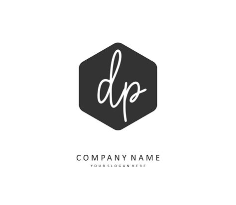 Dp Initial Letter Handwriting And Signature Logo A Concept Handwriting