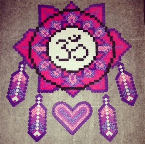 Dream catcher Perler Beads | Perler beads, Perler beads designs, Perler ...