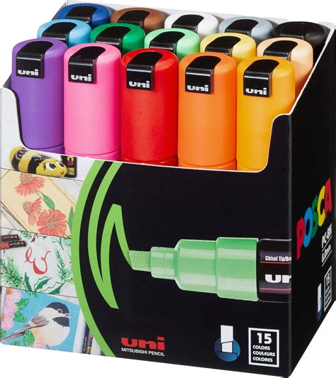 Amazon Posca Set Of Acrylic Paint Pens With Bold Point Pen Tips