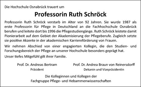 Traueranzeigen von Ruth Schröck noz Trauerportal