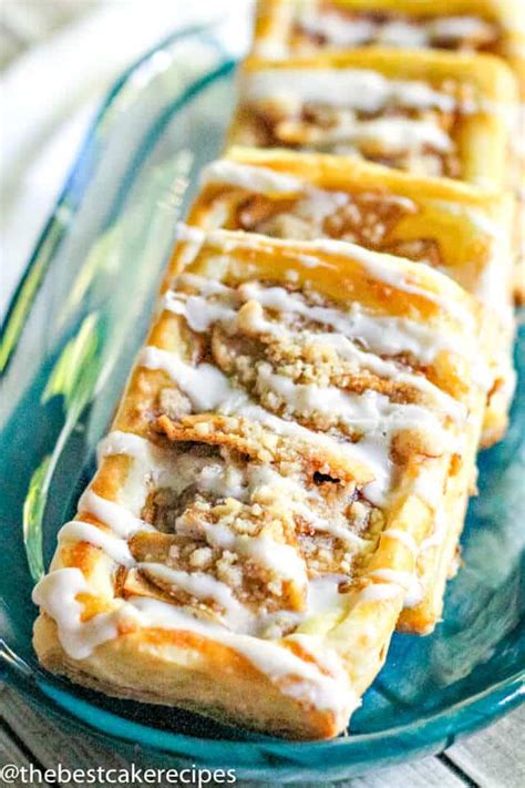 Apple Crumble Danishes Recipe Easy Puff Pastry Breakfast Tart