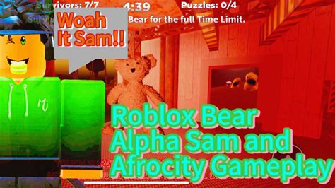 Roblox Bear Alpha Sam And Afrocity Gameplay Youtube