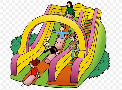 Inflatable Bouncers Cartoon Playground Slide Clip Art Png X Px