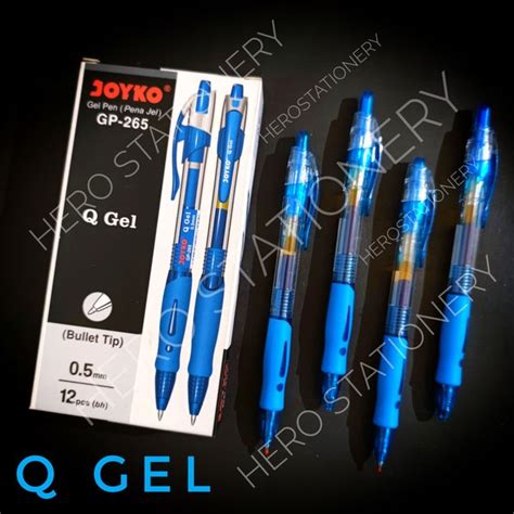 Jual Pena Gel Pen Joyko Q Gel 0 5 Mm GP 265 Tinta Biru 12 Unit Di