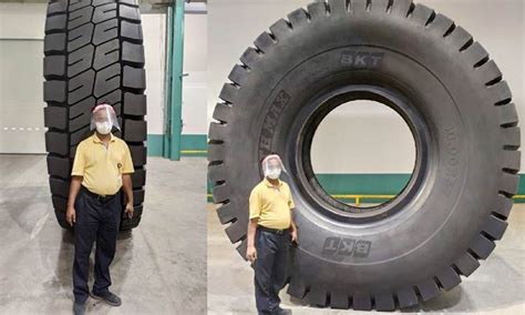 Bkt Ready To Test New Giant Earthmax Sr Tyre Truck And Fleet