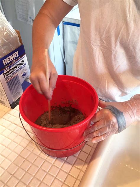 Feather Finish Concrete Over Tile Counters And Then We Tried Tile