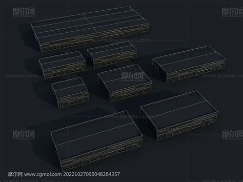 现代厂房仓库码头运输仓库3d模型其他建筑模型下载 摩尔网cgmol