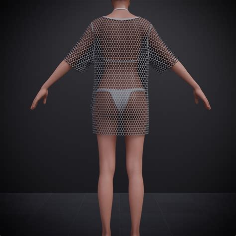 Female Swimsuit Outfit Bikini Set And Crotchet Cover Top Model TurboSquid