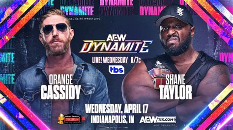 Aew Orange Cassidy Vs Shane Taylor Announced For Wed Dynamite Show