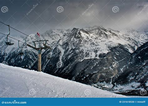 Soelden Ski Resort at an Altitude of about 2500 Meters Stock Photo ...