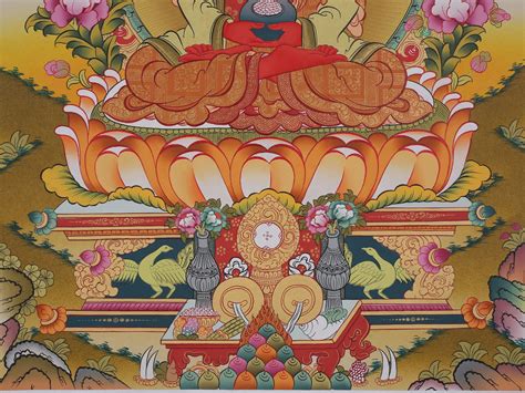 Amitabha Buddha Brocadeless Thangka Exotic India Art