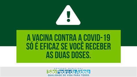 Covid 19 prefeitura faz alerta sobre a importância da segunda dose D2