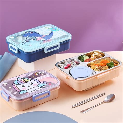 Jual Stainless Sekat Bento Lunch Box Set Kotak Makan Bekal