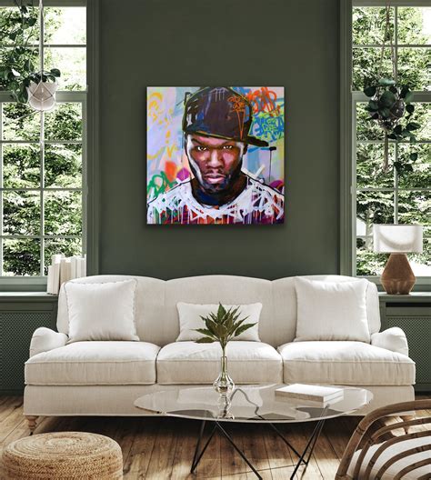 50 Cent Original Painting 40 Art Music Rap Hip Etsy Uk