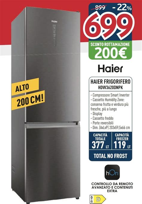 Haier Hdw Dnpk Frigo Combinato No Frost Mt