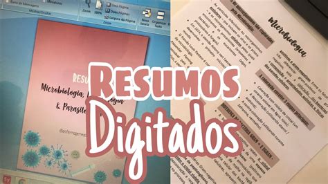 Como Fazer Resumos Digitados No Word Capa Youtube