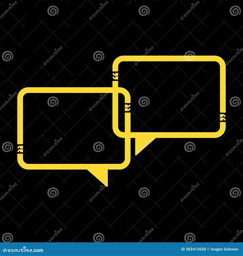 Yellow Speech Bubbles Stock Vector Illustration Of Speech 302412658