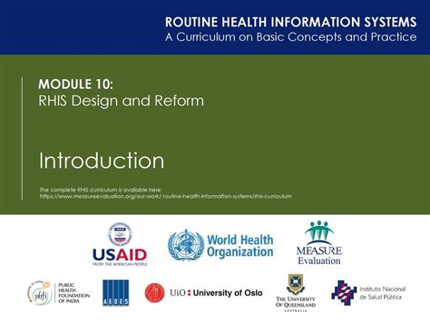 Introduction Rhis Design And Reform Routine Health Information Systems